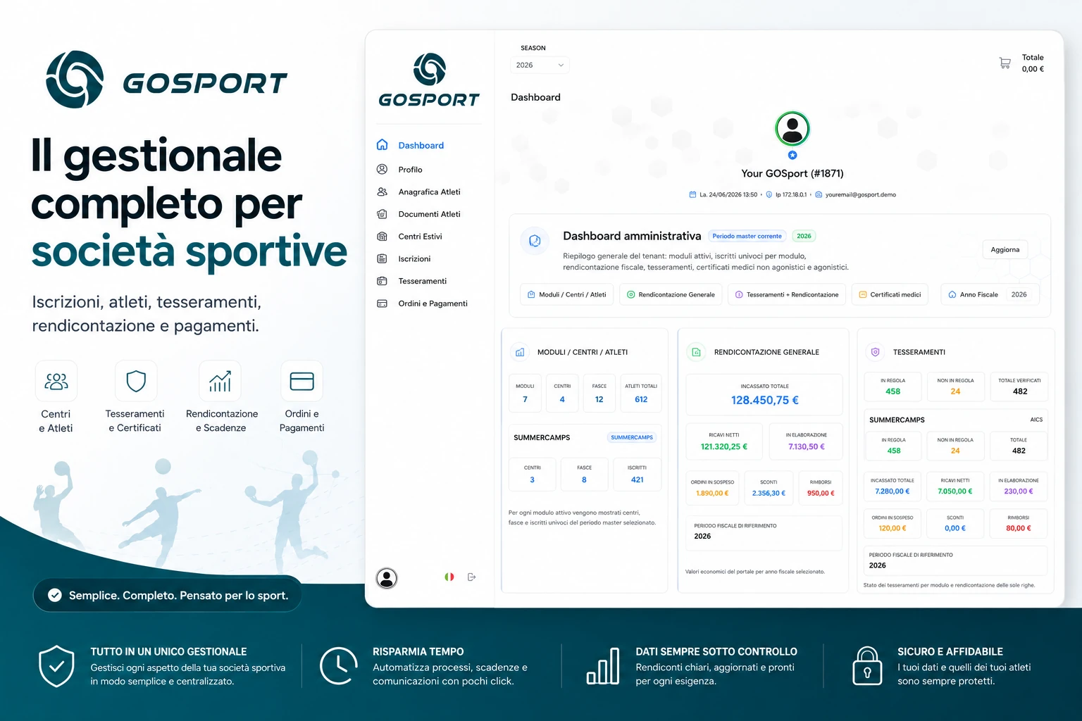 GOSport, gestionale per associazioni sportive e centri estivi